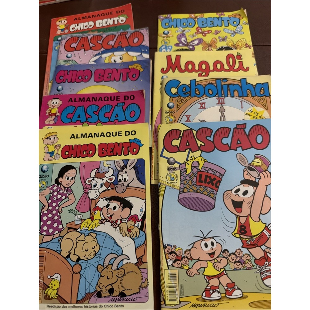 Mauricio de Sousa Turma da Monica Brazilian Portuguese Comic Book Lot Globo